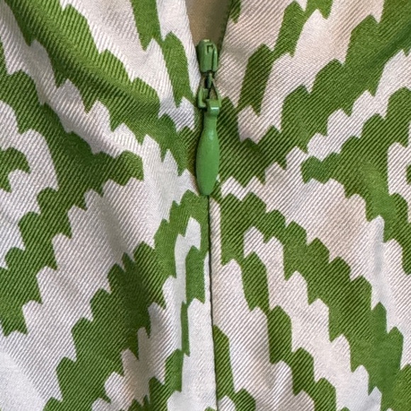 Milly of New York Green and White Geometric Mini Dress - Picture 4 of 4